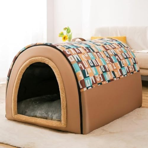 Heuitgs ペットハウス ペットベッド ドーム型 猫・犬用 ワンセット 2way 小型/中型/大型犬対応 室内用 洗濯可能 可愛らしい 猫小屋・犬小屋・猫ベッド・犬ベッド 全年対応 ファッショナブル ペットソファ ふかふか クッション付き 暖かい 滑り