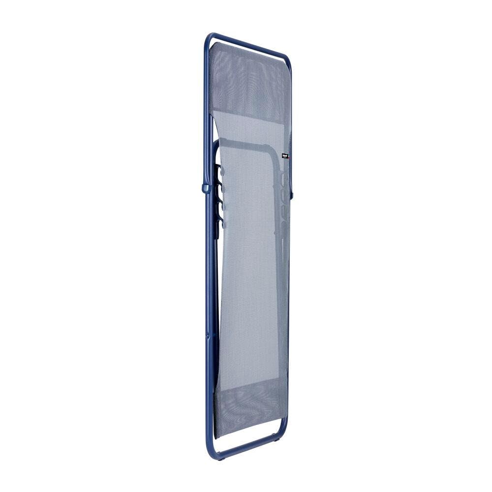 Lafuma MOBILIER - Lot De 2 Transats Jardin Pliants Multi-Positions - Maxi Transat - Batyline® Iso - Bleu Indigo - Fabriqué en France - BDL0004_9940 - Garantie 5 Ans - L.83xl.62xH.91cm