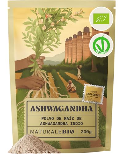 NaturaleBio Raíz de Ashwagandha en Polvo Bio Adaptógena