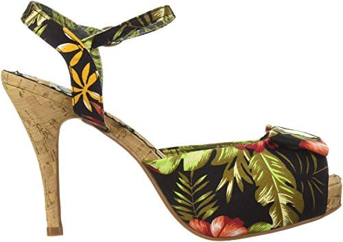 Bettie Page Women's BP412-LENI Heeled Sandal, Black, 11 B US | Image 5