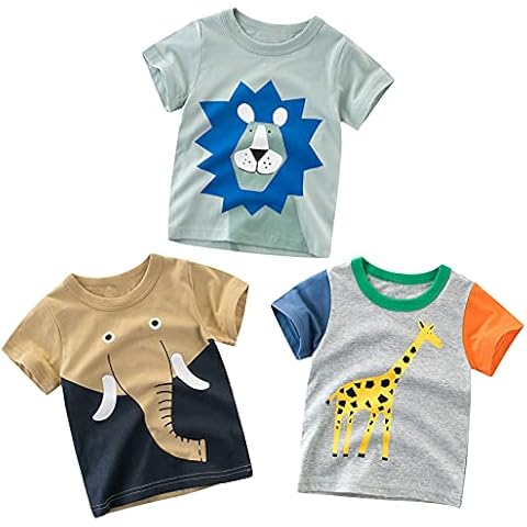 Padgene 3 Piezas de Ropa, Camiseta de Algodón de Manga Corta Cover