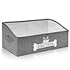 Dog Toy Basket, Specially Designed for Dog Toy Storage, Collapsible Dog Toy Box with Handle，Perfect for Storing Pet Toys and Accessories – Grey