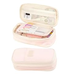 GWAWG Astuccio Scuola Media Grande Capacità - Custodia per Matite e Penne con Compartimenti e Cerniera, Grigio Ideale per Studenti delle Medie e Adulti