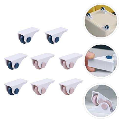 BESPORTBLE 8 rodas autoadesivas, caixa de armazenamento, rodas giratórias, giratórias, acessórios de