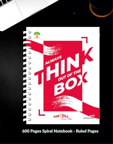 Image of amblitz Spiral Notebook | 18 X 24 CM | B5 Size | School /College Students's Choice for Note Making | 70 GSM Thick White Paper | Diary Size | Personal & Office Use | (600 Pages, RULED Notebook)