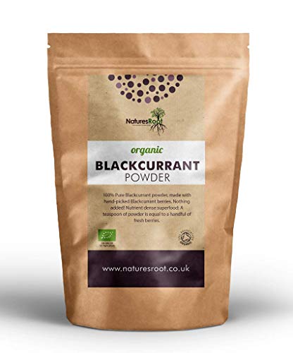 Natureu0092s Root Organic Blackcurrant Powder 125g - Concentrated Source of Antioxidants | Tasty & Nutritious | Raw Fruit Powder | Vitamin Rich Superfood