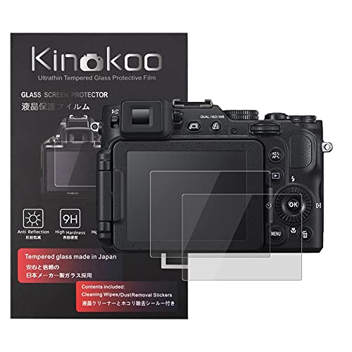 Image of kinokoo Tempered Glass Film for Nikon P7800 /P7700 /P7100 Crystal Clear Film Nikon P7800 P7700 P7100 Screen Protector Bubble-Free /Anti-Scratch(2 Pack)