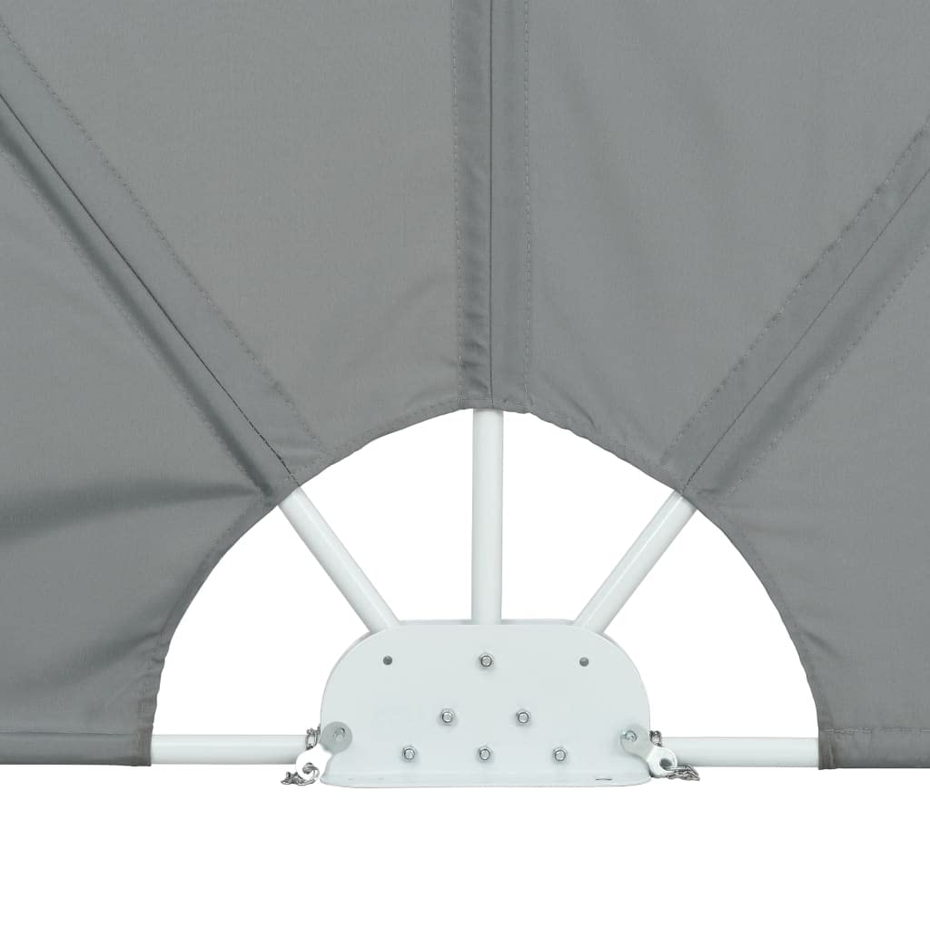 vidaXL Auvent latéral Pliable de terrasse Gris 400 x 200 cm