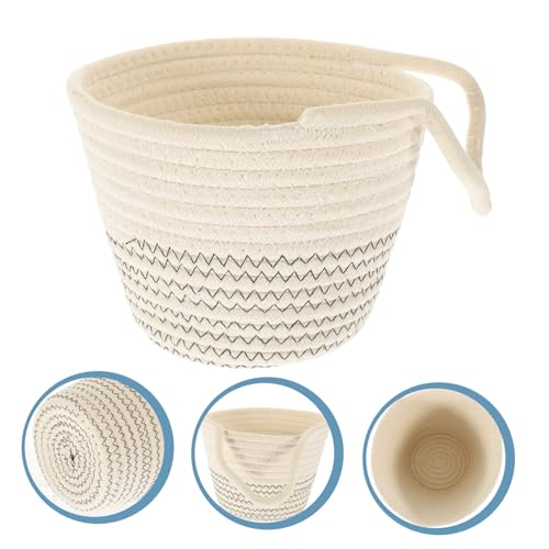 Panier de rangement en coton tressé Gatuida lot de 2 seaux pour maison et bureau - 6