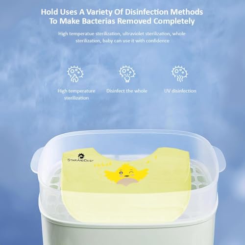 Image of StarAndDaisy Reusable Silicone Bib for Baby with Adjustable Buttons for Mess-Free Feeding