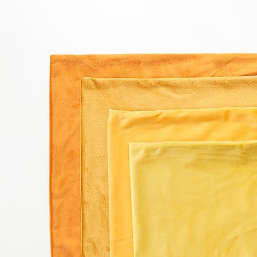 GONOVE Cushion Covers 40cm x 40cm Soft Velvet Colorful Plain Pillowcase Set of 4 Square Decorative Throw Pillow Cover for Home Sofa Bed Chair Orange Series - Image 4