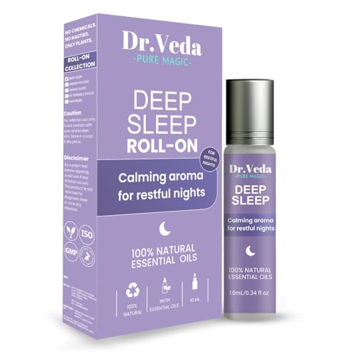 Image of Deep Sleep Roll-On - Calming Aroma for Restful Nights & Relaxation | Sleeping Aid Helps Improve Sleep with Lavender, Chamomile, Sandalwood, Coconut & Sesame Oils | 100% Natural Essential Oils, 10 ml (Pack of 1)