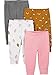 Simple Joys by Carter's 4-Pack Pant Hose, Rosa Heide, Floral, 0-3 Monate, 4er-Pack