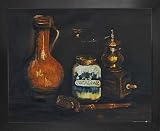 1art1 Vincent Van Gogh Poster Kunstdruck Bild und MDF-Rahmen - Stillleben Mit Bartmannkrug, Kaffeemühle Und Pfeifenetui, 1884 (50 x 40cm)