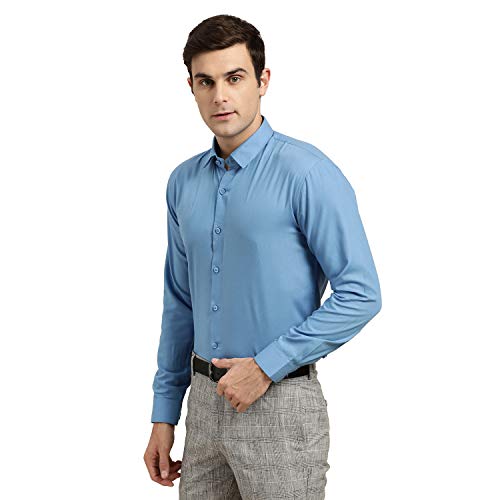 Image of SOJANYA Men's Cotton Solid Regular Fit Shirt