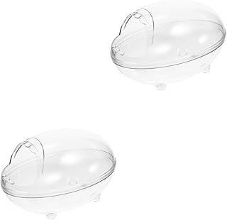 Balacoo 2 Pçs Banheira De Hamster Banheira De Plástico Com Tampa Recipiente De Banheira Para Animais De Estimação Com Tampa Banheira De Porquinho Da Índia Acessórios De Porquinho Da Índia