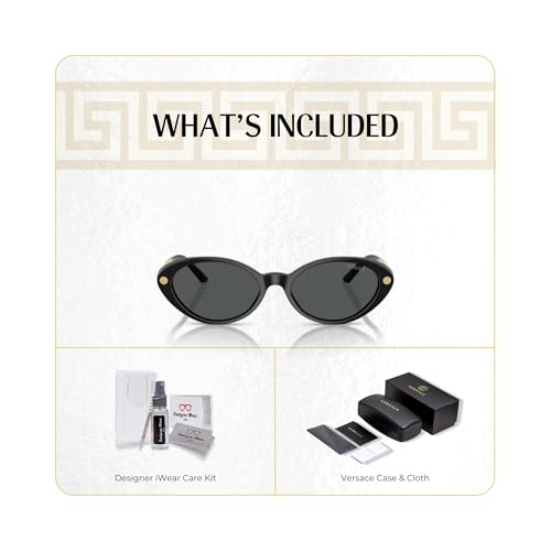 Versace VE4469 54MM Oval Sunglasses for Women +BUNDLE with ACCESSORY EYEWEAR KIT2