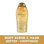 OGX Smoothing + Coconut Coffee Exfoliating Body Scrub with Arabica Coffee & Coconut Oil, Moisturizing Body Wash for Dry Skin, Paraben-Free with Sulfate-Free Surfactants, 19.5 Fl Oz, 2 Pack - Image 3