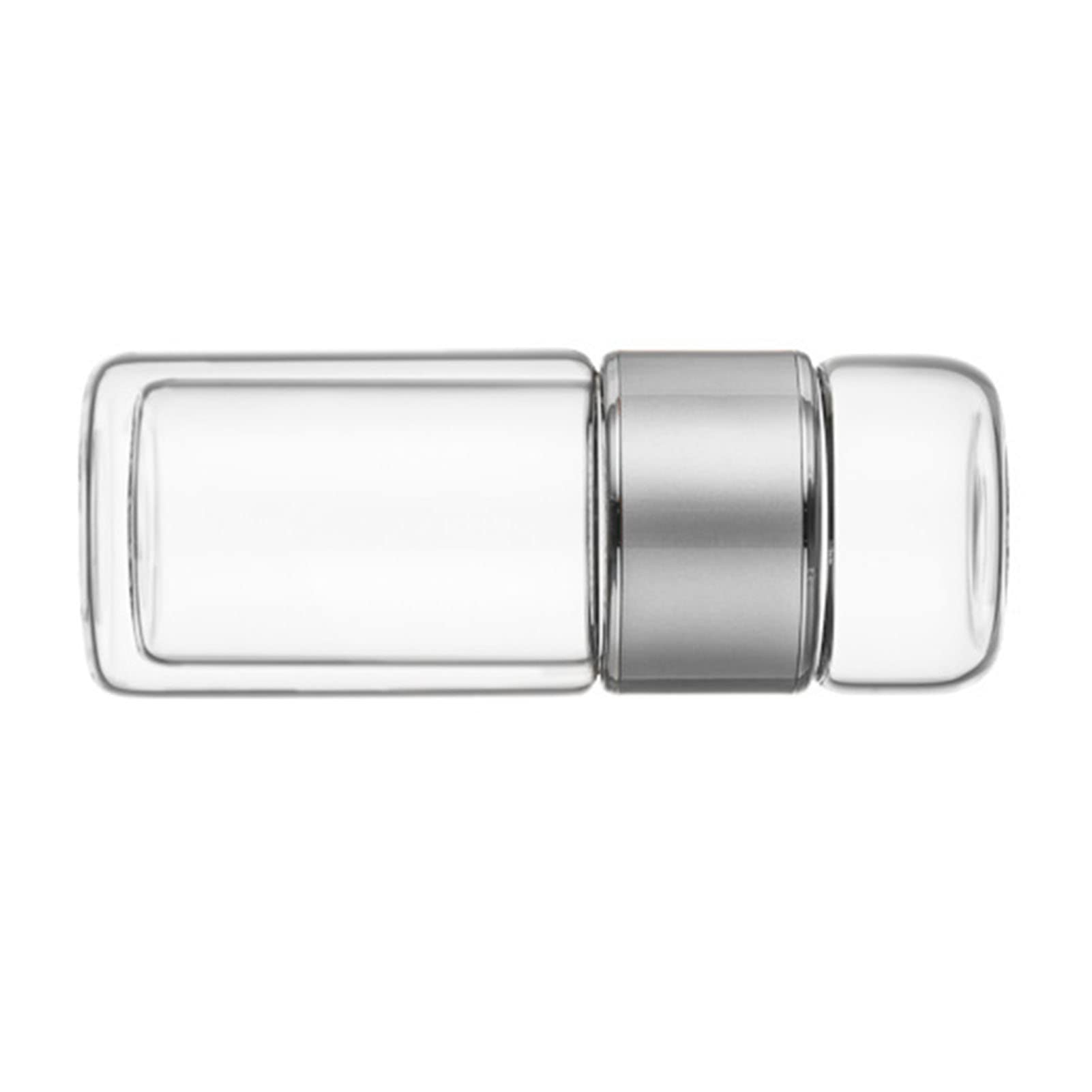 Acouto Tea Infuser Bottle 430ml Double Layer Stainless Steel Leakage Proof Glass Water Bottle for Office Travel Home Tea Infuser Mug Viral Water Bottle (Silver)