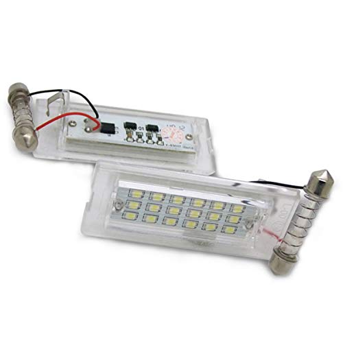 MuChangZi 2 unids Canbus Blanco número LED lámpara de la luz de la Placa 18 SMD 3528 para B/MW E53 X5 1999-2003 E83 X3 2004-2009 sin Error Cover