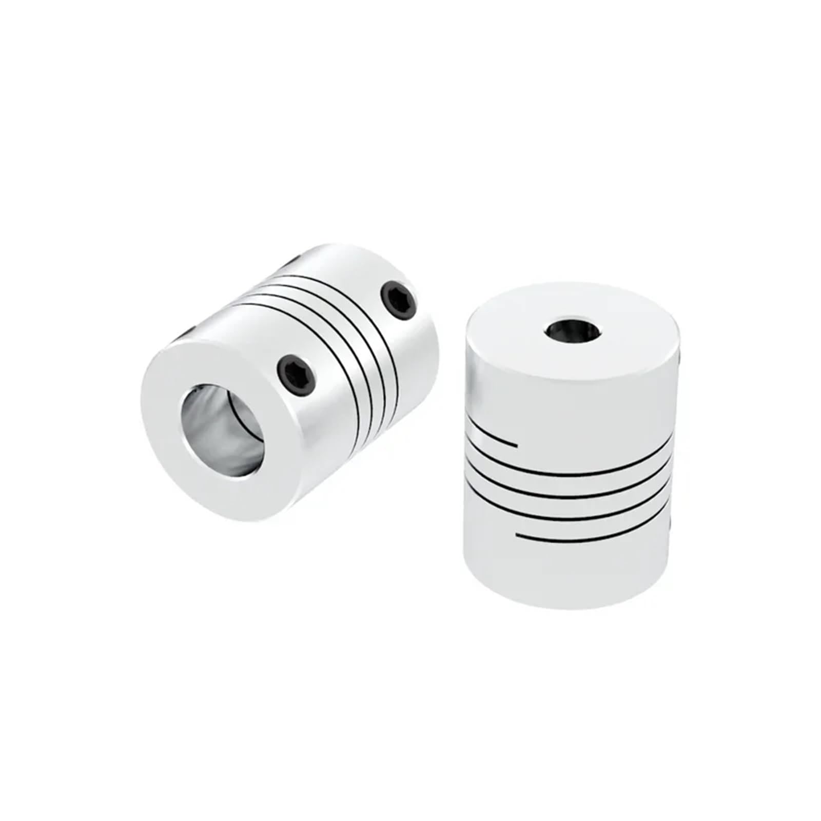Acoplamiento flexible de eje Z de aluminio D15L20 de 2 mm, 3 mm, 4 mm, 5 mm, 6 mm, 6,35 mm y 8 mm (5 unidades)(6mm to 6mm)
