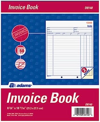 Amazon.com : Adams Invoice Book, 2-Part, Carbonless, 5-9/16 x 8-7/16 ...