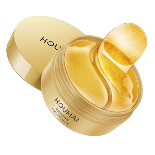Ipetboom Dorados para Debajo de Los Ojos 30 Pares de Colágeno Almohadillas Frías para Ojos Hinchados de Gel Hidratante para Ojos Cuidado de La Piel