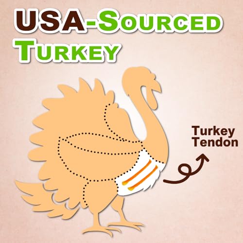 afreschi turkey tendons for dogs usa-sourced healthy dog treats rawhide-free puppy chews long lasting all natural hypoallergenic dog treats for small breeds 3 oz pack strips