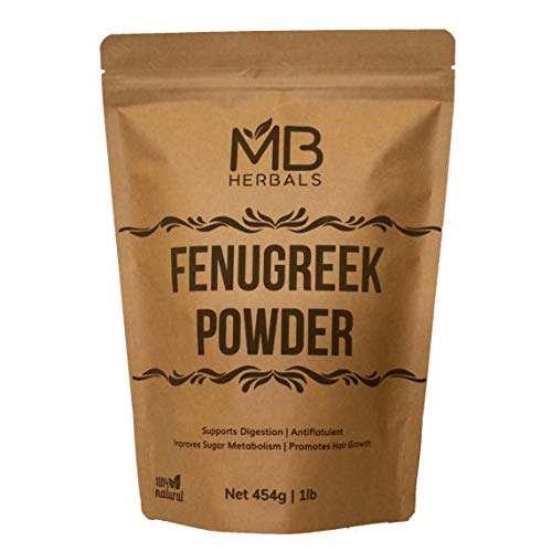 MB Herbals Fenugreek Seeds Powder 1 lb | 16 oz | 454 Gram | Trigonella foenum-graecum Sd. | Methi Powder | Spice Indian Cuisine | Hair Care | Improves Digestion