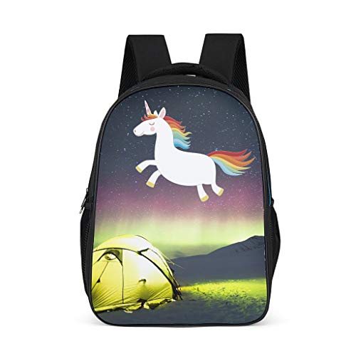 Shaoziyun: Mochila Escolar para niña  diseño de Unicornio Gris Talla única
