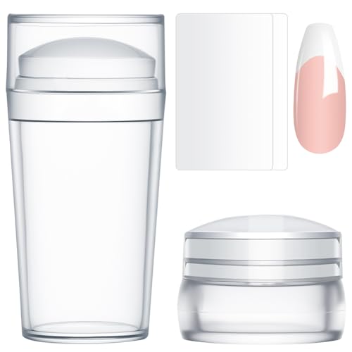 LOPHE Sello de Manicura Francesa, 2 Tamaños Sellos de Silicona...