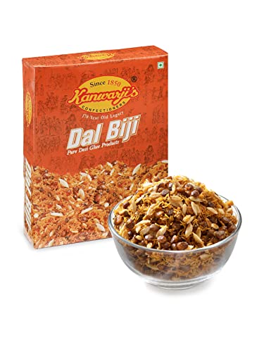 Image of Kanwarji's Confectioners Dal Biji Dalmoth Namkeen (400g) |Medium Spicy Made with 100% Pure Desi Ghee | Handmade Ready to Eat Indian Snack
