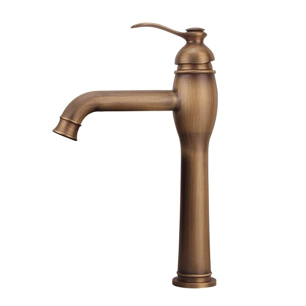Rubinetto Miscelatore ， Miscelatore per lavabo con beccuccio Alto Rubinetto per lavabo da Bagno in Rame Pieno Rubinetto per lavabo da Cucina monoforo Rubinetto Fuller per Cucina Comfortable