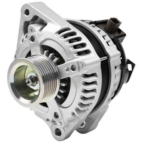 11390N New Alternator Compatible with 2.4L L4 Honda Accord 2008 2009 2010 2011 2012 Acura TSX 2009 2010 2011 2012 2013 2014 Replace# 130A 12V CW 7-Groove Pulley 11390 1042105890 12870