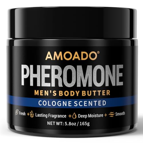 AMOADO Body Butter Cologne for Men, Pheromone Inspired Men's Body Cream with Shea Butter, Masculine...