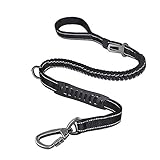 Multifunctional - leash with d-ring for a poop bags, car seat belt keep your dog safety in vehicle while driving, reflective on both side to provide good visibility a better safely