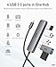 uni USB C to USB Hub 4 Ports 2ft, Sturdy Braided USB Type C to USB Adapter with 4 USB 3.0 Ports, Thunderbolt 3 to Multiport USB 3.0 Hub Adapter for MacBook Pro/Air 2020/2019, iPad Pro