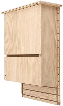 Wooden Bat House for Outdoors, 11.8in Roosting Double Chamber Box ...