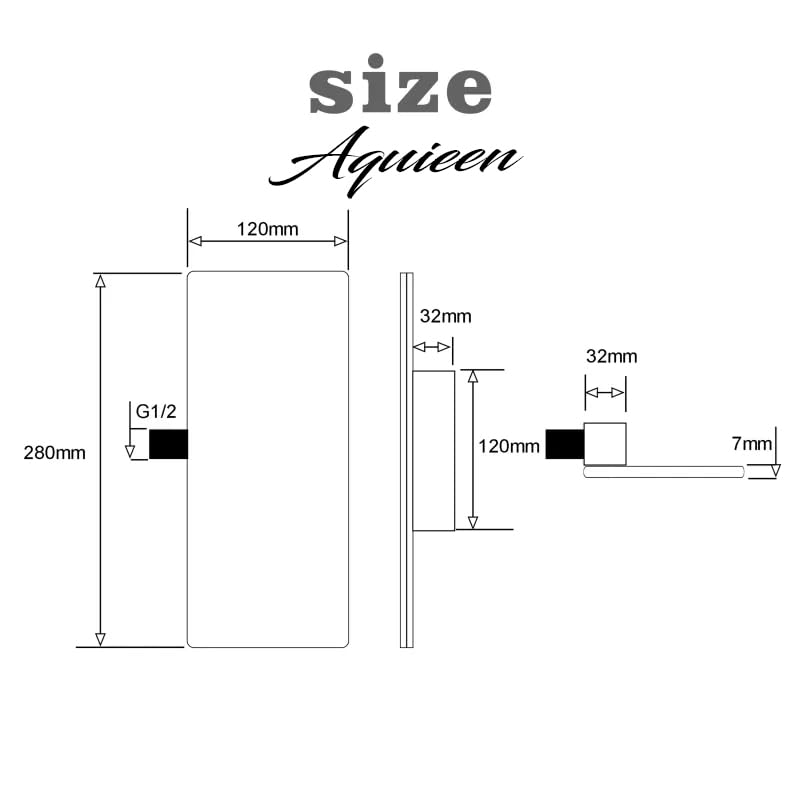 Image of Aquieen Luxury Series Wall Mounted Basin Mixer Hot & Cold with Diverter Body & Exposed Part Kit (Bianca) (Chrome)