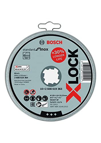 Bosch Inox Cutting Disc WA 60 T BF, 125mm, 1.6mm, X-LOCK, Silicon Carbide, Angle Grinder