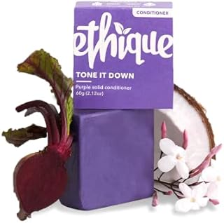 Ethique Tone It Down Solid Hair Conditioner Bar for Blondes & Silver Foxes (60g/2.12oz) Vegan, Compostable, Biodegradable