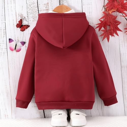 Girls and Toddlers' Fleece Zip-Up Hoodie Sweatshirt Crewneck Long Sleeve Trendy cute Clothes for Boys Comfortsoft3