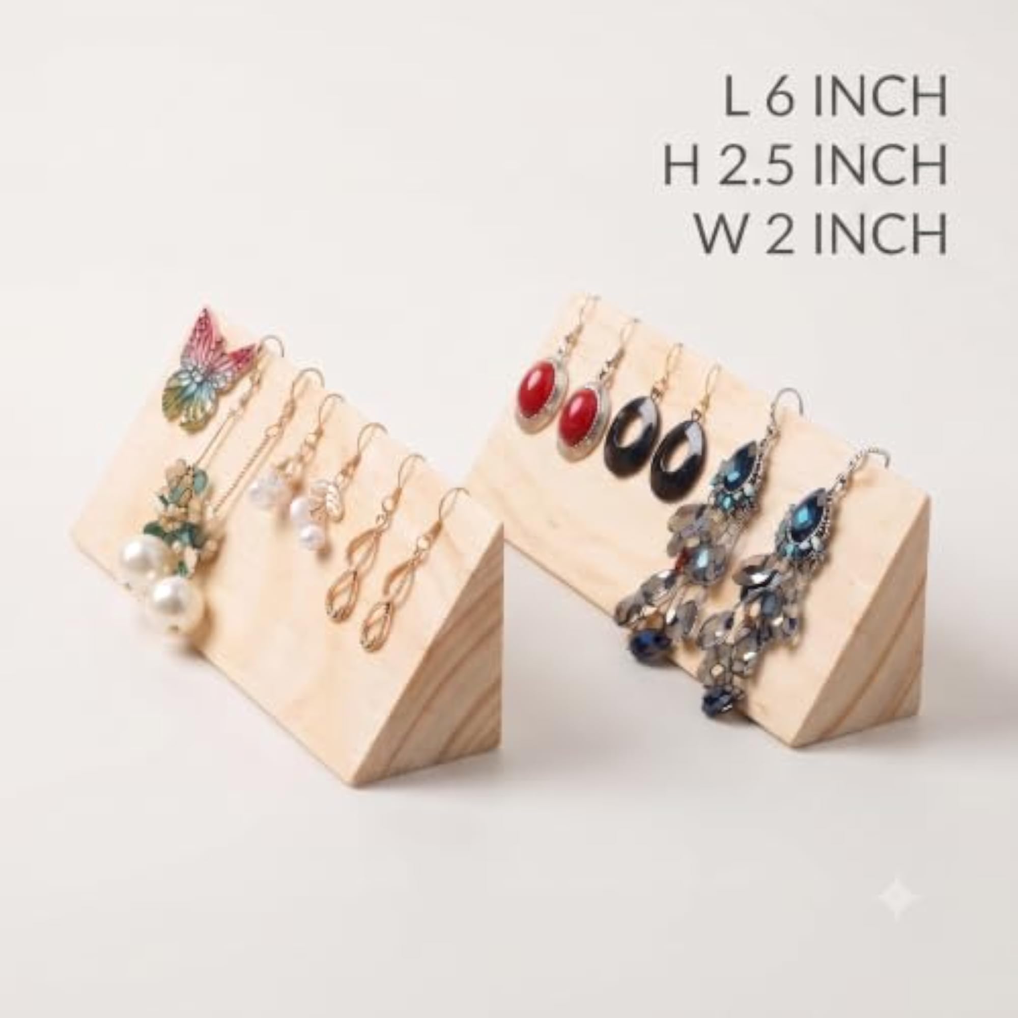 Pine Wood Jewellery Display Stand for Earrings