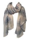 Pamper Yourself Now Beige mit blau Sonne Strahlen Schal/wrap- Beige with blue sun rays scarf/wrap