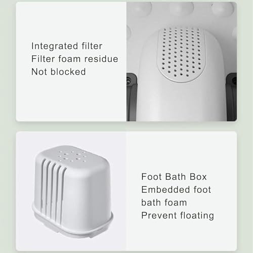 Masajeador de pies Foot Spa/Bath con rodillos motorizados, masaje Shiatsu, masaje surf, calor, control de temperatura, temporizador, pantalla LED para alivio de estrés en los pies miniatura 3