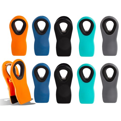 10-Piece Magnetic Chip Clips in 5 Colors
