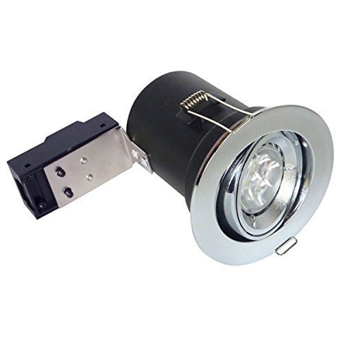 BELL Centre Tilt Fire Rated Chrome Downlight 240V