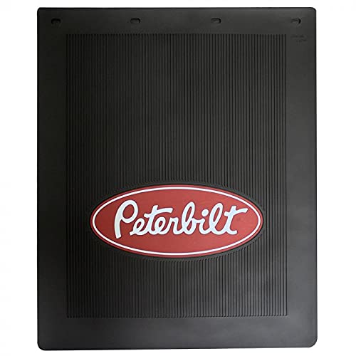 Peterbilt Motors 24" x 30" Heavy Duty 1/4" Thick Rubber Black Semi Truck Mud Flaps-Pair