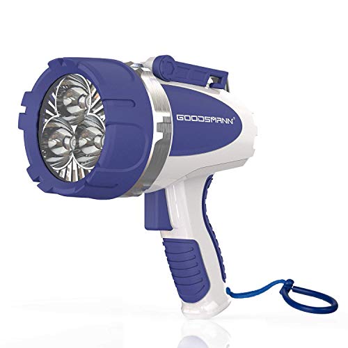 Goodsmann Submersible Powerful 3000 Lumen LED Spotlight, Waterproof and Floating LED Rechargeable Spotlight