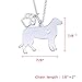 Melix Animal Yorkie Labrador Pitbull Husky Alaskan Akita Boxer Corgi Dachshund German Shepherd Golden Retriever stainless steel Pet Dog Doggy Pendant Necklace Gift